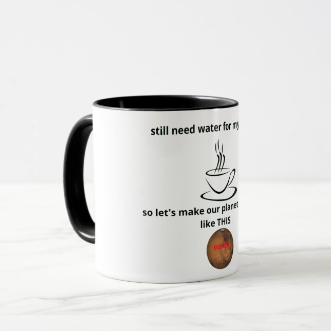 I love coffee and the earth mug (Front Left)