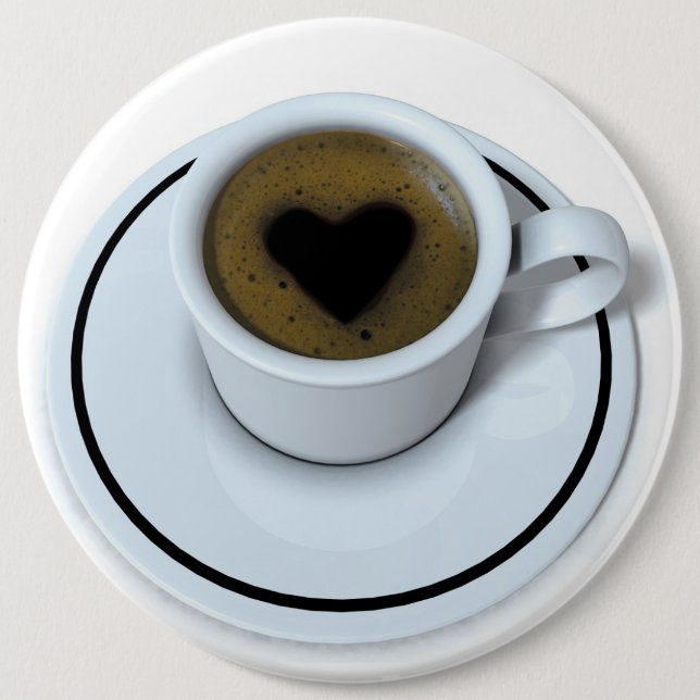 I LOVE coffee Button (Front)