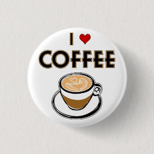 I Love Coffee Button