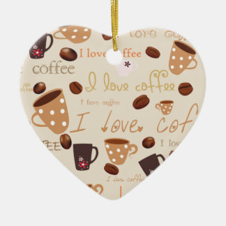 i love coffee! ceramic ornament