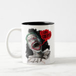 I Love Coffee Crazy Laughing Zombie Clown Two-tone Coffee Mug at Zazzle