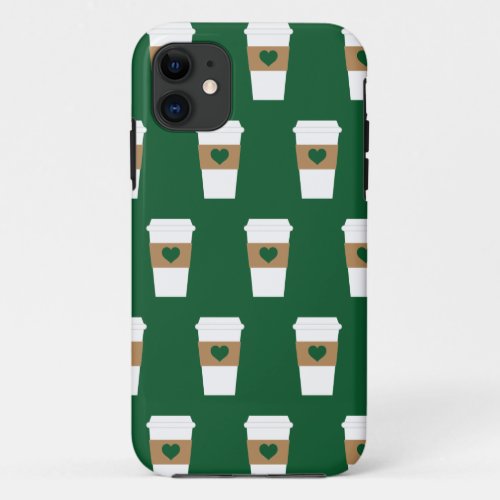 I Love Coffee Disposable Coffee Cup iPhone 11 Case