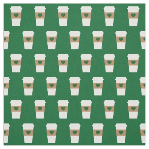 I Love Coffee Disposable Coffee Cup Fabric