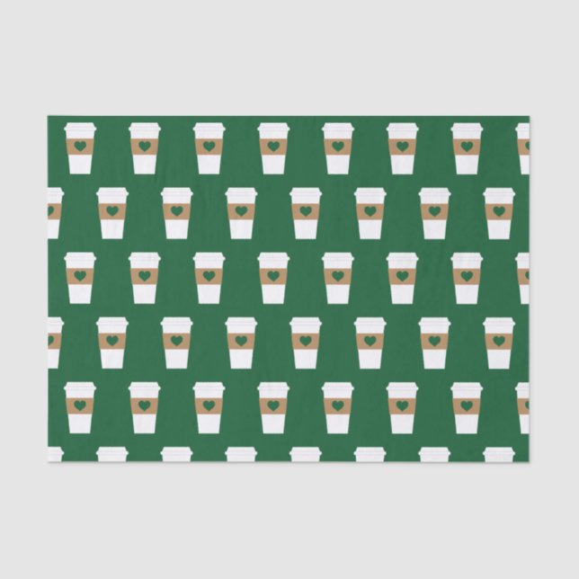 I Love Coffee Disposable Coffee Cup Tissue Paper (Front)