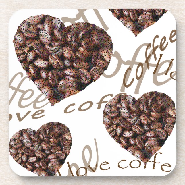 I Love Coffee!! Drink Coaster (Front)
