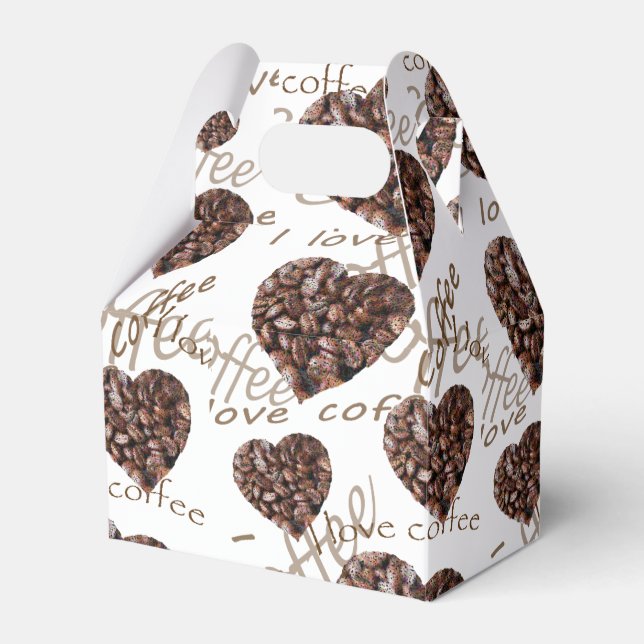 I Love Coffee! Favor Boxes (Front Side)