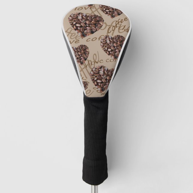 I Love Coffee Golf Head Cover (Front)