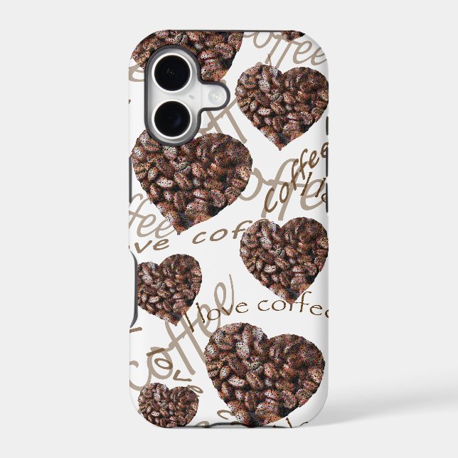 I Love Coffee!! Iphone Case (Back)