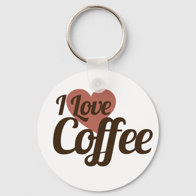 I Love Coffee Keychain (Front)