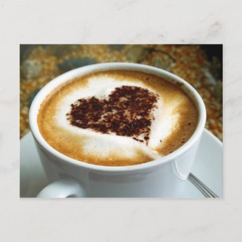 I Love Coffee - Latte Art Postcard by HTMimages at Zazzle