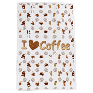 I love coffee medium gift bag