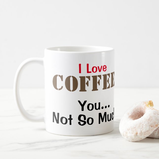 I Love COFFEE Mug (With Donut)
