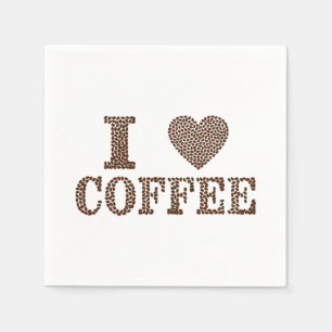 I Love Coffee Napkins