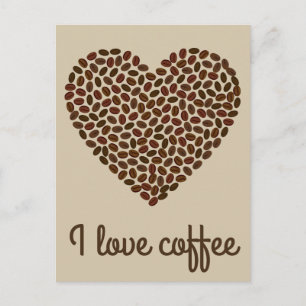 I love coffee postcard