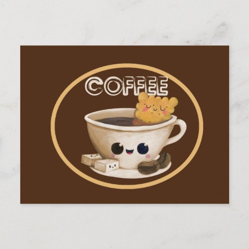 I Love Coffee Postcard