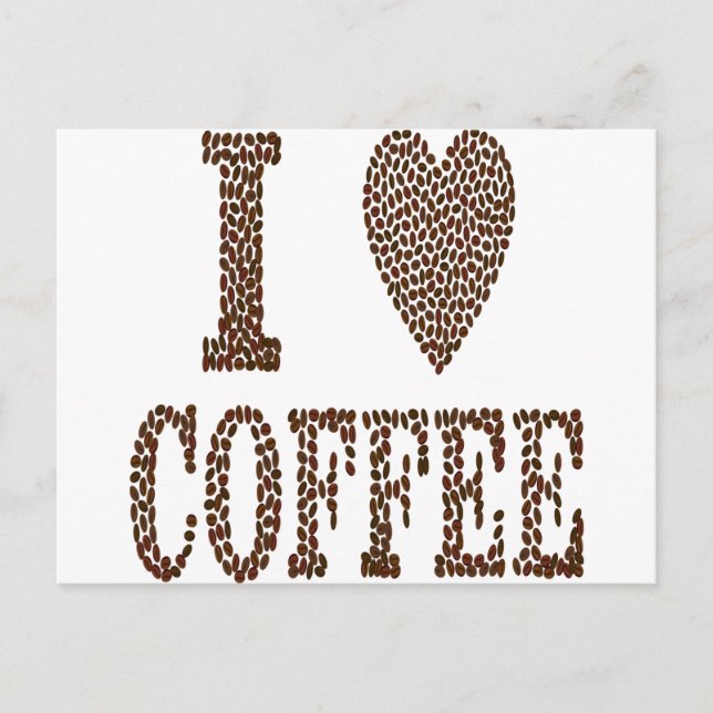 I Love Coffee Postcard (Front)