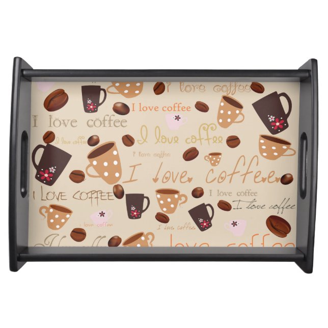 I love coffee serving tray (Front)