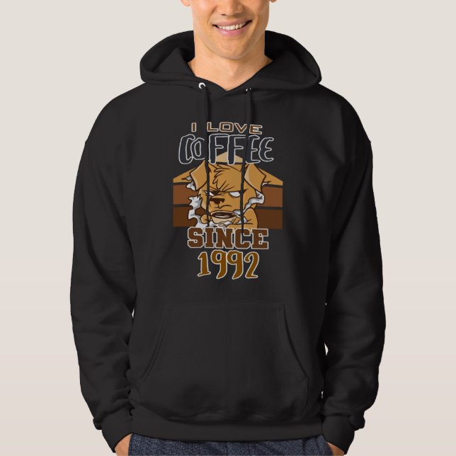 I love coffee since 1992 hoodie (Front)