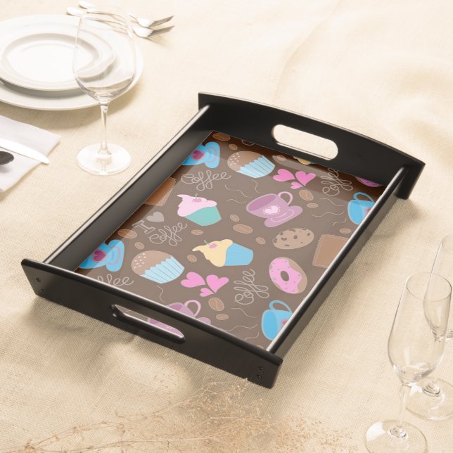 I Love Coffee Sweets & Treats Serving Tray (Front)