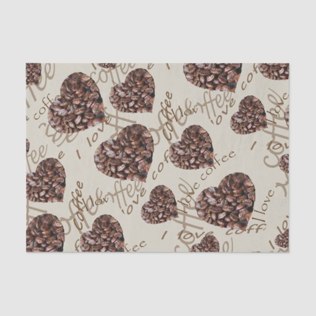 I Love Coffee!! Tissue Paper (Front)