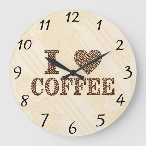 I Love Coffee Wall Clock