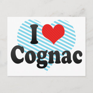 I Love Cognac Postcard