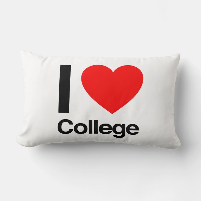 i love college lumbar pillow (Front)