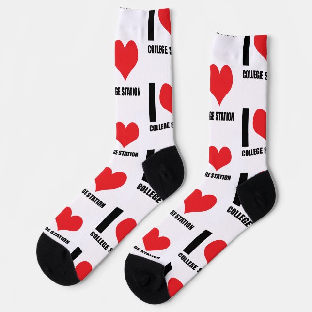 I love College Station  Socks (Left)