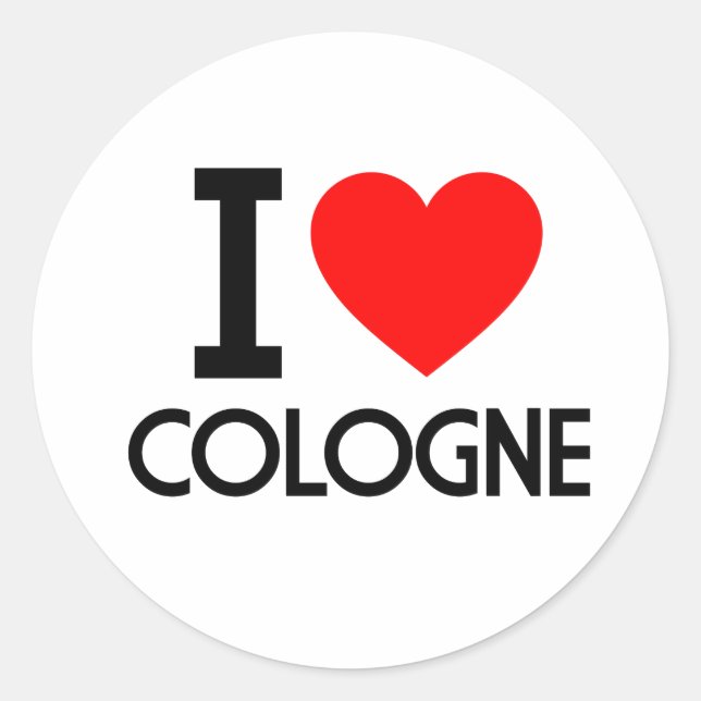 I Love Cologne Classic Round Sticker (Front)