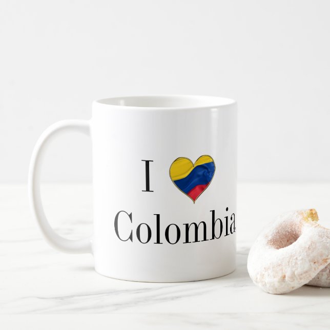 I Love Colombia  Coffee Mug (With Donut)