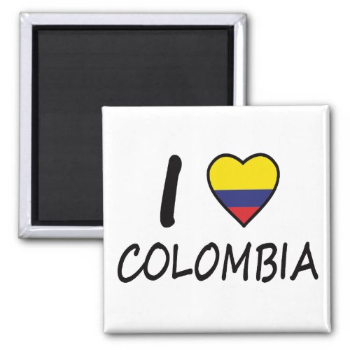 I love Colombia Colombian Flag Magnet