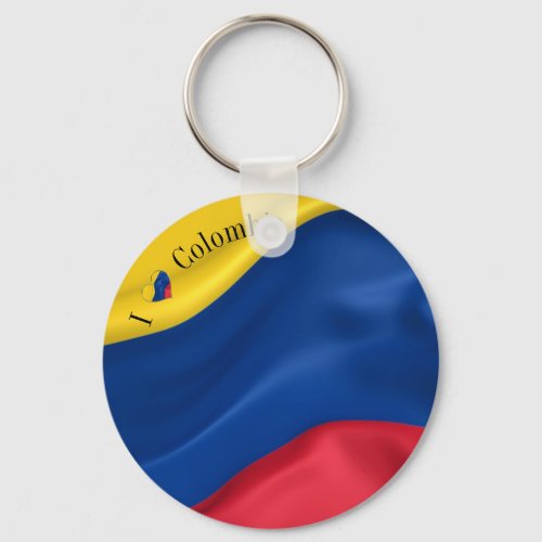 I Love Colombia Flag  Keychain