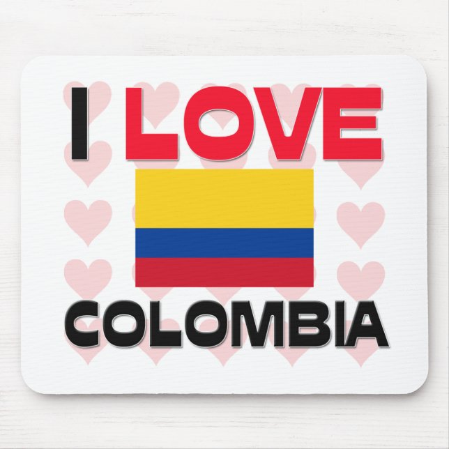I Love Colombia Mouse Pad (Front)