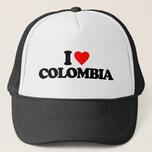 I LOVE COLOMBIA TRUCKER HAT