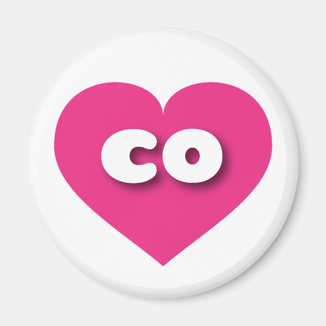 I love Colorado - co hot pink heart  Magnet (Front)