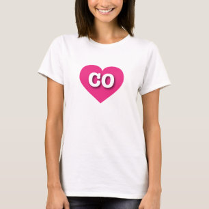 I love Colorado - CO hot pink heart T-Shirt
