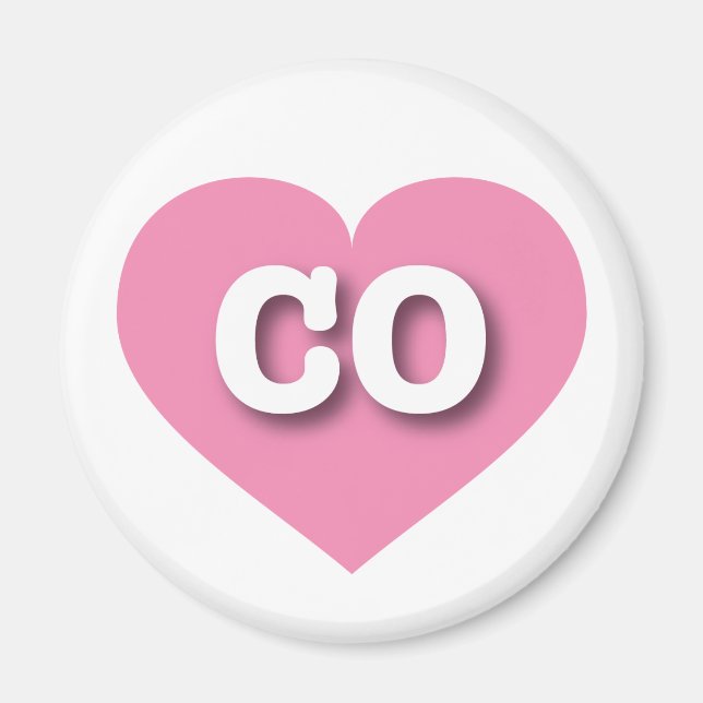 I love Colorado - CO pink heart Magnet (Front)