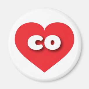 I love Colorado - co red heart Magnet