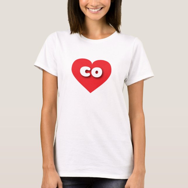 I love Colorado - co red heart T-Shirt (Front)