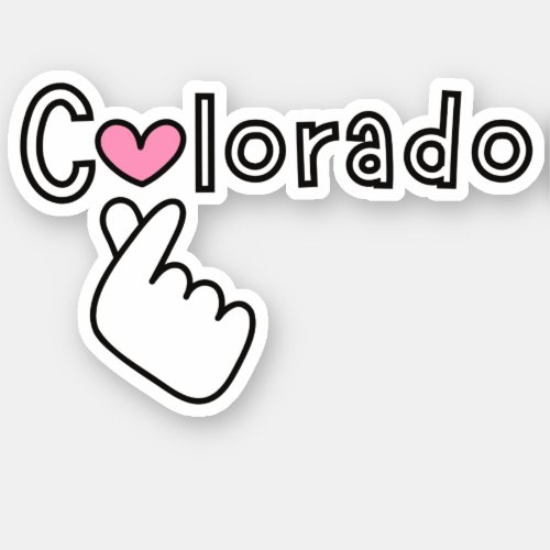 I love Colorado I Heart CO Pink Sticker