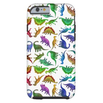 I Love Colorful Dinosaurs Iphone 6 Case by TheCasePlace at Zazzle
