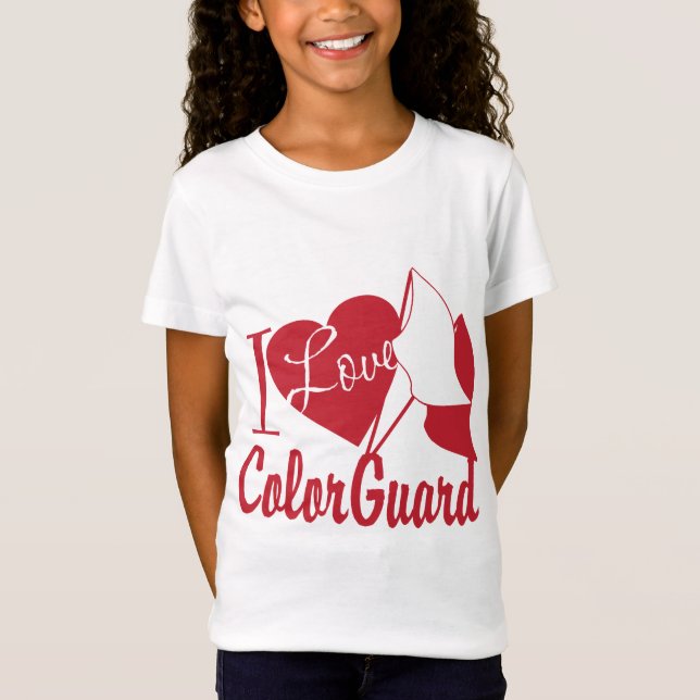 I Love ColorGuard T-Shirt (Front)