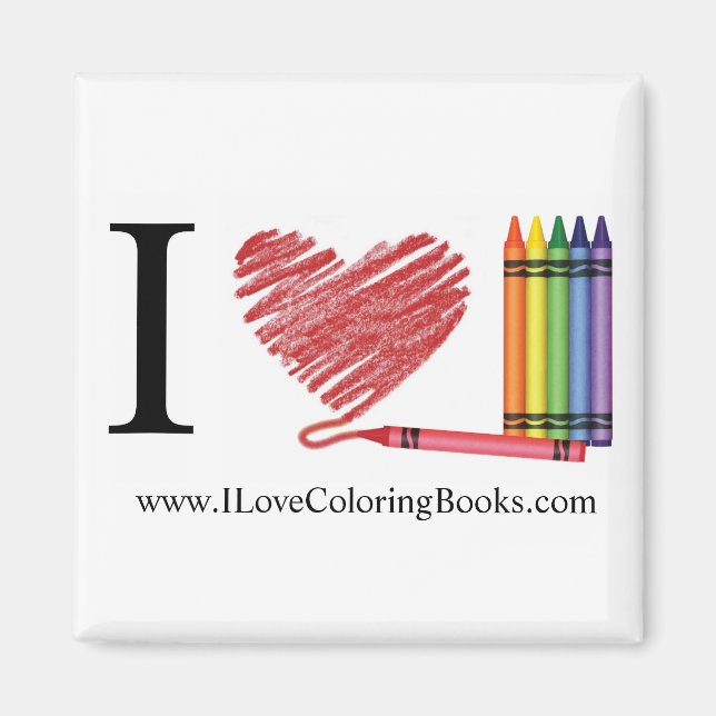 I Love Coloring Magnet (Front)