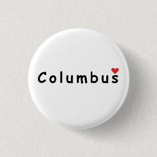 I love Columbus Button
