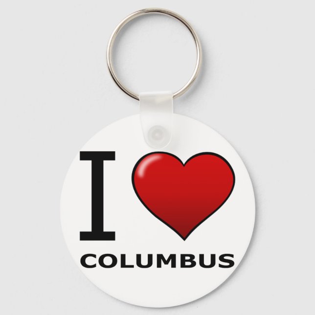 I LOVE COLUMBUS,GA - GEORGIA KEYCHAIN (Front)