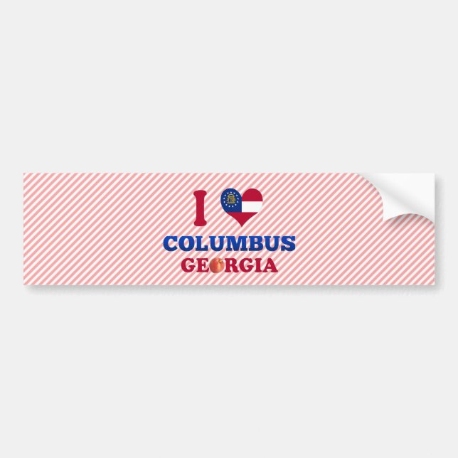 I Love Columbus, Georgia Bumper Sticker (Front)