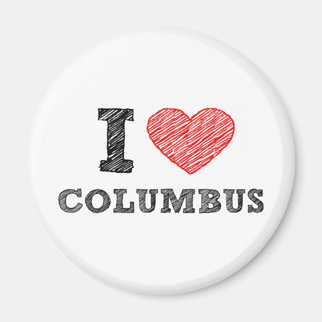 I Love Columbus Magnet (Front)