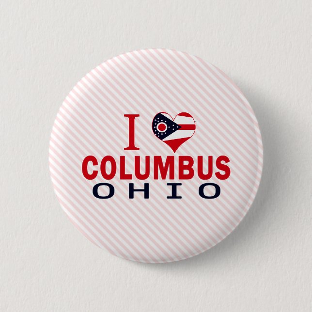 I love Columbus, Ohio Button (Front)