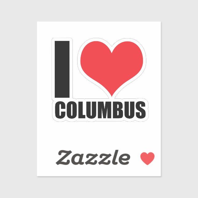 I love Columbus  Sticker (Sheet)