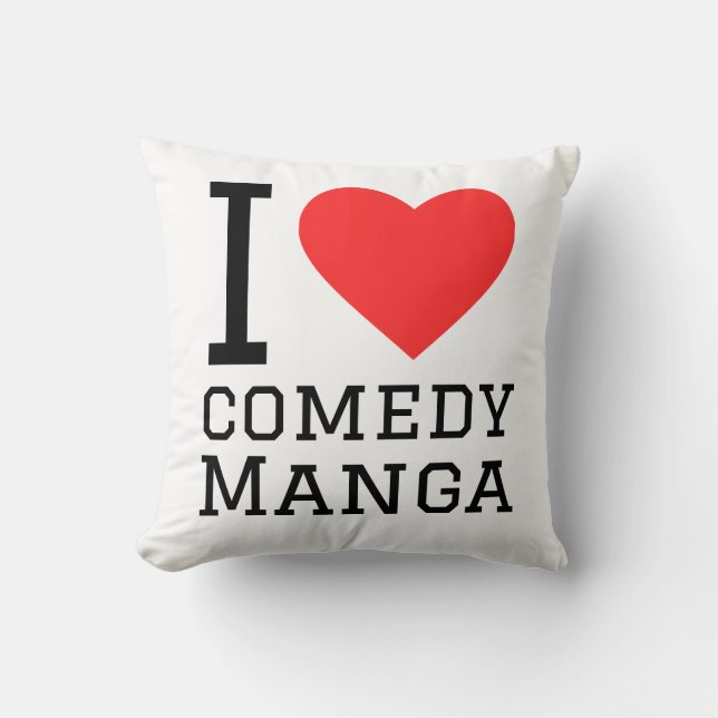 I love comedy manga throw pillow (Front)